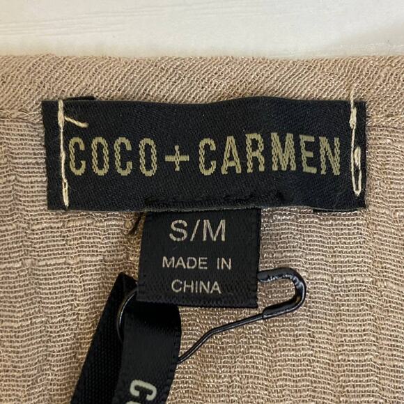 Coco + Carmen Gauze Cami Dress w/ Pockets Tan/ Sand Size Small - Picture 3 of 7